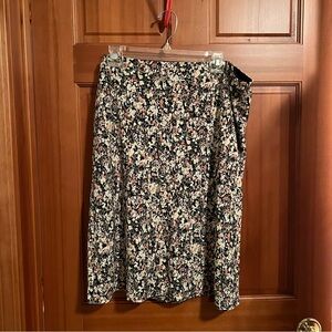 American Eagle Floral Slip Midi Skirt